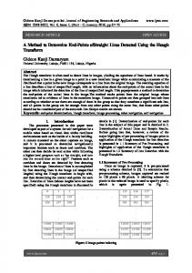 A Method to Determine End-Points ofStraight Lines Detected Using