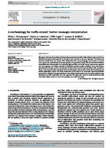 A methodology for traffic-related Twitter messages ... - PUC-Rio