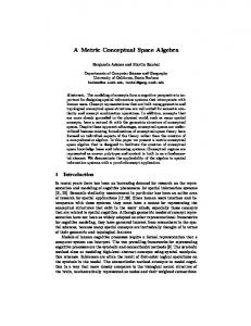 A Metric Conceptual Space Algebra - Martin Raubal