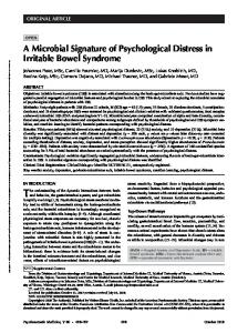 A Microbial Signature of Psychological Distress in