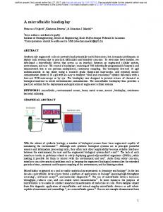 A microfluidic biodisplay - bioRxiv