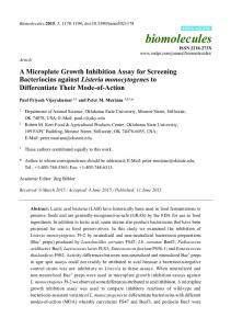 A Microplate Growth Inhibition Assay for Screening ... - Semantic Scholar