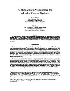 A Middleware Architecture for Federated Control Systems