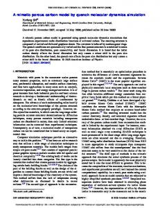 A mimetic porous carbon model by quench ... - Semantic Scholar