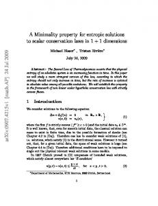 A Minimality property for entropic solutions to scalar conservation laws ...