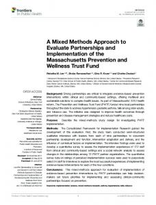 A Mixed Methods Approach to Evaluate