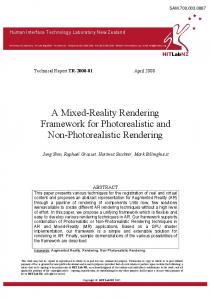 A MixedReality Rendering Framework for ... - Semantic Scholar