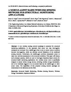 a mobile-agent based wireless sensing network for ... - CiteSeerX