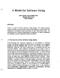 A Model for Software Sizing