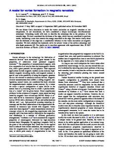 A model for vortex formation in magnetic nanodots - arXiv