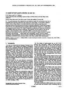 A model of melt pond evolution on sea ice - CiteSeerX