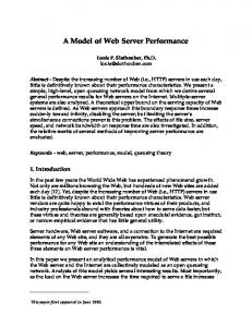 A Model of Web Server Performance