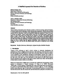 A Modified Approach for Detection of Outliers