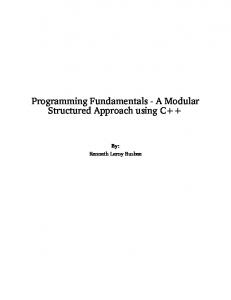 A Modular Structured Approach using C++