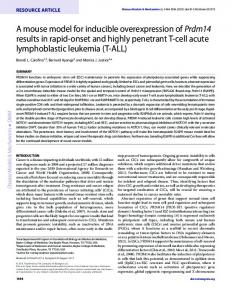 A mouse model for inducible overexpression of ... - Selleckchem.com