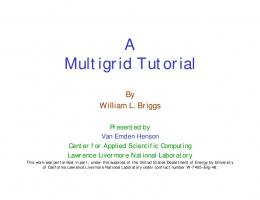 A Multigrid Tutorial