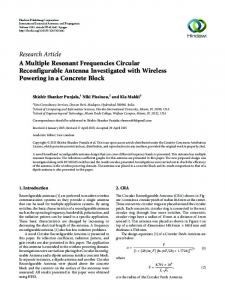 A Multiple Resonant Frequencies Circular Reconfigurable Antenna ...