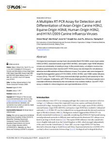 A Multiplex RT-PCR Assay for Detection and ... - Semantic Scholar