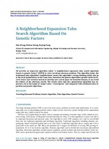 A Neighborhood Expansion Tabu Search Algorithm Based On Genetic ...