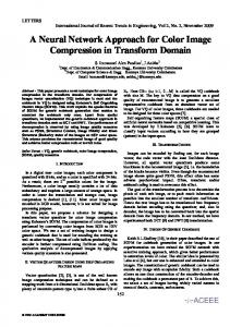 A Neural Network Approach for Color Image Compression ... - CiteSeerX