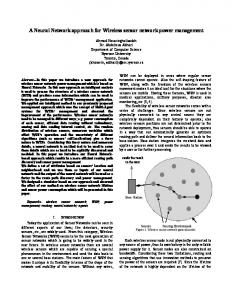 A Neural Network Approach for Wireless Sensor Network Power ...