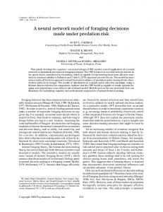 A neural network model of foraging decisions made ... - Springer Link