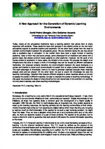 A New Approach for the Generation of Dynamic Learning Environments