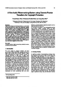 A New Audio Watermarking System using Discrete Fourier Transform ...