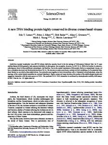 A new DNA binding protein highly conserved in ... - Semantic Scholar