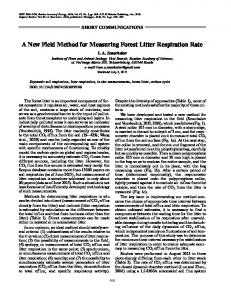 A New Field Method for Measuring Forest Litter Respiration Rate