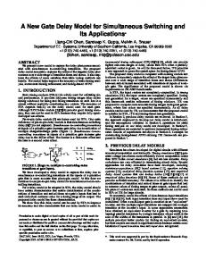 A New Gate Delay Model for Simultaneous Switching and Its