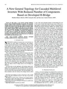 A New General Topology for Cascaded Multilevel ... - IEEE Xplore