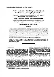 A New Method for Calculating the Wind Speed