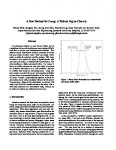 A New Method for Design of Robust Digital Circuits - CiteSeerX