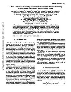 A New Method for Measuring Coherent Elastic Neutrino Nucleus ...