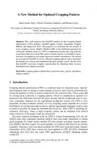 A New Method for Optimal Cropping Pattern - Springer Link