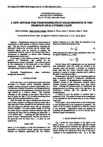 a new method for phosphorescence