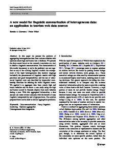 A new model for linguistic summarization of ... - Semantic Scholar