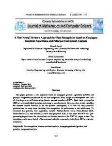 A New Neural Network Approach for Face Recognition based on ...