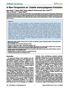 A New Perspective on Listeria monocytogenes