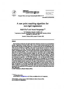 A new point matching algorithm for non-rigid registration - Applied ...