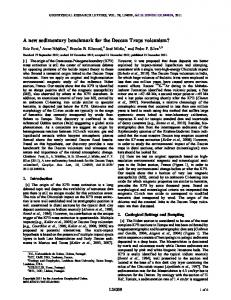 A new sedimentary benchmark for the Deccan ... - Wiley Online Library