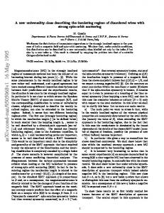 A new universality class describing the insulating regime of disordered ...