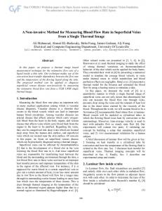 A Non-invasive Method for Measuring Blood Flow Rate in ...