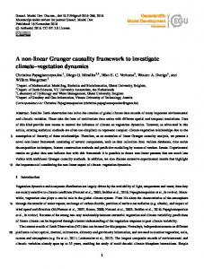 A non-linear Granger causality framework to investigate climate ... - GMD