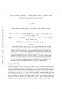 A nonintrusive method to approximate linear systems with nonlinear