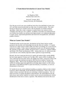 A Nontechnical Introduction to Latent Class Models What are Latent ...