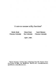 A note on concave utility functions - Rice University