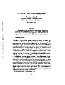 A Note on Gravitational Baryogenesis