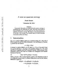 A note on quantum entropy